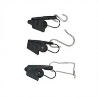 Klem Kabel Adjustable PA66 Nylon dan Baja Tahan Karat 201/Klem Kabel Fiber Optik Aksesoris Saluran Udara