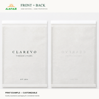 Kantong Kemasan Pakaian Kertas Glassine Transparan dengan Logo Custom, Penempatan Desain Depan dan Belakang, Untuk Tim Pengadaan Pakaian