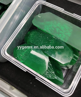 Lab grown-Esmeralda hidrotérmica, verde esmeralda, precio rugoso por gramos