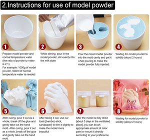 Kit <span class=keywords><strong>de</strong></span> <span class=keywords><strong>moulage</strong></span> à main en aligin et plâtre, poudre <span class=keywords><strong>de</strong></span> plâtre, pour bricolage - Product Image 3