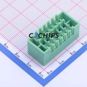 KF2EDGKVM-3.5-2*6P Plug-in Terminal Block Through hole,P=3.5mm Connector Board-to-Board / Socket Closed Screw Fixing 2x6P 3.5mm - Product Image 2