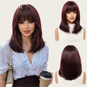 Peluca de Ondas Naturales Estilo Europeo Americano, Teñida, Bobo, para Mujer, Base de Alambre de Alta Temperatura, Todos los Colores, Accesorio de Moda Transfronterizo - Product Image 4