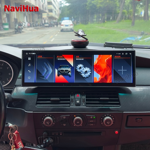 Navihua 14.9" Screen for BMW 5 Series E60 E61 2004-2010 CCC CIC Car Multimedia Player GPS Navigation Wireless Carplay Android