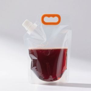 Venta al por mayor de plástico transparente desechable bebida jugo agua líquido Stand Up Spout bolsa - Product Image 5