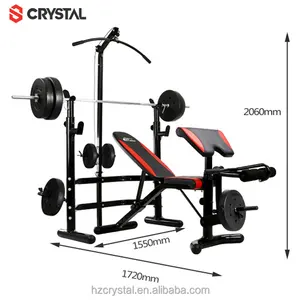 SJ-780 Multifunctional plate loaded gym equipment weight bench 20 In 1 Gym Bench for body building