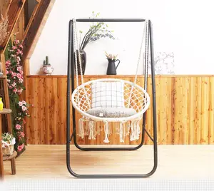 Newest design plastic metal indoor living room babies and kids furniture swing egg chair hanging