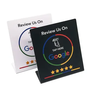 GYRFID plastic printed NTAG213 NFC Google review Stand for restaurant | CRLP120