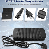 Chargeur de batterie pour trottinette électrique Kabbol 53,5V 2A KQI23 KQi2 KQi1 Pro avec adaptateur secteur et prise spéciale à 3 broches pour NIU KQi Air/Air