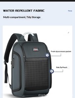Sac à dos de voyage pour ordinateur portable, grand format, résistant à l'eau, extensible, antivol, durable, portable, pour hommes, 17 pouces