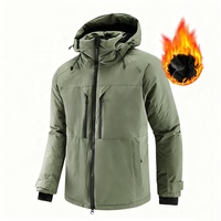 Chaqueta Acolchada de Invierno para Hombre - Parka Térmica con Capucha, Resistente al Viento, para Senderismo y Uso Diario - Logotipo Personalizado
