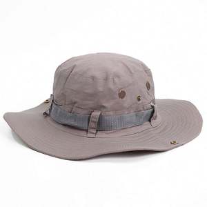 Nouvel été 100% coton unisexe Safari seau pêcheur chapeau avec sangle réglable - Product Image 2