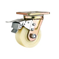 Roue en nylon MC super résistante de 1600 kg, 4, 5, 6, 8 pouces - Roue en plaque galvanisée colorée pour équipement industriel à charge lourde