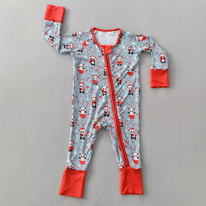 En gros Combinaison de nuit pour bébé unisexe à manches longues, sans pieds, avec fermeture éclair, imprimé bambou, pour nouveau-né, nourrisson et tout-petit, personnalisable OEM - Product Image 4