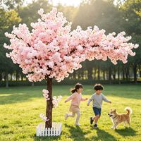 Grand arbre artificiel de cerisier rose personnalisé en soie, écologique, durable, imperméable, pour remise de diplôme, Pâques, mariage