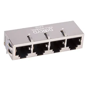 KRJ-405BNL RJ45 Conectores de múltiplas portas 100Mbps Filtro Integrado Interface de Rede Soquete de Comunicação Ethernet