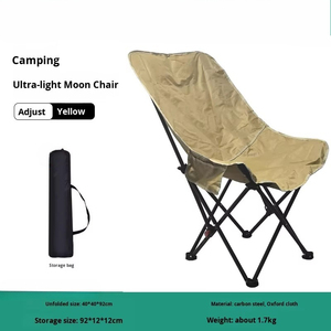 Chaise lune pliante de <span class=keywords><strong>camping</strong></span>, mobilier d'extérieur portable, chaise inclinable surélevée, tabouret en tissu Oxford et acier au carbone pour la pêche et le <span class=keywords><strong>camping</strong></span> - Product Image 6