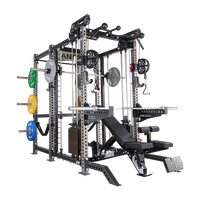 Machine Smith multifonctionnelle réglable avec barre de traction pour l'entraînement complet du corps
