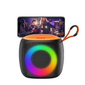 Loa Mini Di Động Cho Tiệc Tùng 8W Chống Nước Loa Mini Di Động Ngoài Trời Có Đèn RGB Loa Siêu Trầm Mini Di Động Có Giá Đỡ Điện Thoại Radio - Product Image 5