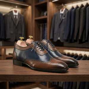 Chaussures habillées de créateur Goodyear 2025 pour hommes, en cuir de vache véritable, respirantes, faites à la main, style brogue léger, à lacets, avec semelle intérieure, collection automne-hiver - Product Image 2
