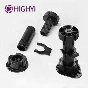 HIGHYI किचन फर्नीचर लेग टेबल हैवी ड्यूटी लेवलिंग फीट एडजस्टेबल प्लास्टिक फीट ऑफिस डेस्क ABS कैबिनेट लेग - Product Image 4