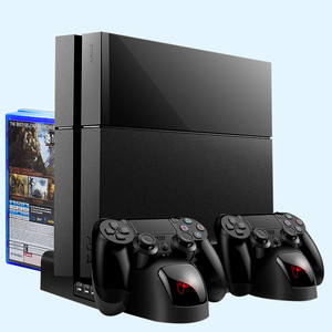 Estación de ventilador de refrigeración <span class=keywords><strong>VGBUS</strong></span> PS4 Stand para PS4 Slim/PS4 Pro Soporte vertical con puerto EXT de controlador dual Base de cargador - Product Image 4