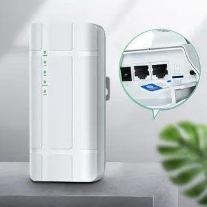 ZTE Router CPE Luar Ruangan 4G LTE, Router CPE Luar Ruangan Kecepatan Tinggi Nirkabel 300Mbps Cat4 2.4G dengan Slot Kartu SIM 10/100Mbps ZX297520V3 EP-RT9533