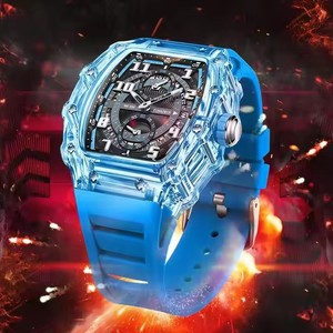 Tinaibin นาฬิกาควอตซ์สำหรับผู้ชายดีไซน์ใสกันน้ำดูหรูหราดูสปอร์ตเรืองแสงได้ - Product Image 3