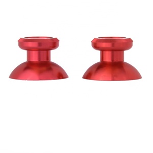 EXtremeRate <b>Red</b> Metal Aluminum Thumbsticks for <b>Xbox</b> One <b>Controller</b> - Replacement Analog Stick Caps - Product Image 2