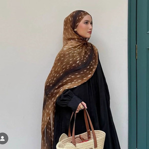 2025 mùa hè in leopards rắn động vật in phương thức bông mềm Rayon Viscose dệt phương thức hồi giáo phụ nữ Khăn Choàng Khăn trùm đầu - Product Image 1