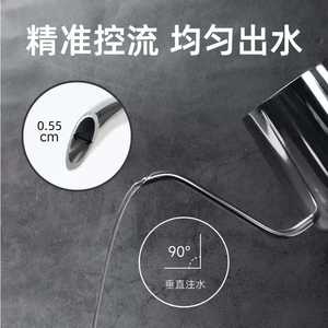 Stainless Steel Gooseneck Kettle With Lid 1L For Pour Over Coffee Making Camping Outdoor Use - Product Image 3