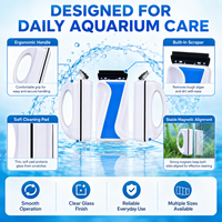 Nettoyeur magnétique pour algues d'aquarium, résistant aux rayures, design flottant, vente en gros d'usine, OEM/ODM, respectueux de l'environnement