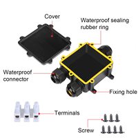 Caja de Conexiones de Cable Impermeable de 3 Vías M686-Y, Grado IP68, Tipo Y, Cubierta de Plástico PC Anti-Ultravioleta para Conexiones de Cable en Exteriores