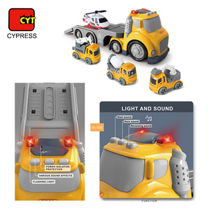 Cypress Offre Spéciale <span class=keywords><strong>dessin</strong></span> <span class=keywords><strong>animé</strong></span> camion d'ingénierie hélicoptère en plastique et ensemble de véhicules de Transport de diapositives jouets amusants pour les enfants - Product Image 5