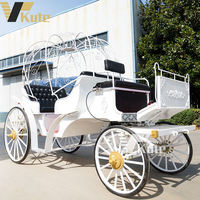 Charrette électrique de haute qualité en forme de citrouille, charrette de mariage électrique blanche, charrette de chevaux électrique personnalisée pour mariage
