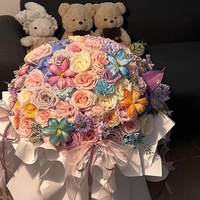 Buket Sabun Mawar Gaya Bunga Awet Buatan Tangan Terinspirasi Dopamin, Hadiah Ulang Tahun Hari Valentine untuk Pacar, Romantis