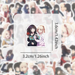 60PCS manga japonesa anime chicas <span class=keywords><strong>Lycoris</strong></span> Recoil pegatina - Product Image 2