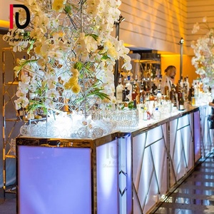 <span class=keywords><strong>2023</strong></span> fiesta nuevo diseño bar MUEBLES ACERO INOXIDABLE boda alambre mesa de cóctel boda decoración vino gabinete - Product Image 3