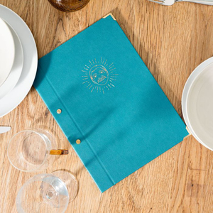 Custom Logo Restaurant Menu Book Letter A4 A5 Size Leather Menu Holder with Screw <b>Fixed</b> - Product Image 2