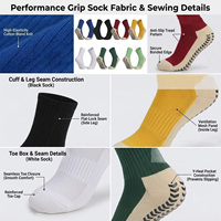 Chaussettes de football mi-mollet pour hommes, antidérapantes, avec semelle en tissu éponge, épaisses, résistantes à l'usure, pour l'entraînement, toutes saisons