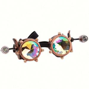 Gafas Steampunk Vintage con Luz LED, Gafas Caleidoscopio Coloridas, Logotipo Personalizado, Venta al Por Mayor, Nuevo y Popular - Product Image 4
