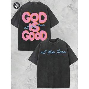 เสื้อยืดโออีเอ็ม รетро 100% ผ้าฝ้ายเนื้อหนา ทรงโอเวอร์ไซส์ สำหรับผู้ชาย พิมพ์ลายดิจิตอล โลโก้เสื้อยืด สีสโตน ล้างสีแบบวินเทจ เสื้อยืดสั่งทำพิเศษ - Product Image 1