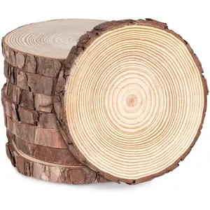 Unfinished Log Wooden Rounds For Arts Crafts Wedding Christmas DIY Projects Natural Wood Slices