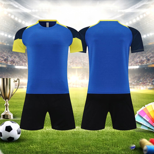 ชุดฟุตบอลชาย ชุดเสื้อเจอร์ซีย์สีตัดกัน กางเกงขาสั้น ชุดกีฬาฝึกซ้อมทีม - Product Image 5