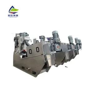 Screw press sludge dewatering machine is used in industrial manufacturing and sludge dewatering