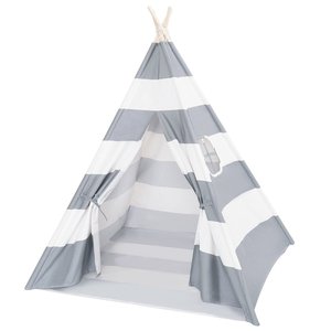 Tente <span class=keywords><strong>Tipi</strong></span> d'été en toile de coton biologique 240 g/m² pour enfants, <span class=keywords><strong>avec</strong></span> structure en pin 120x120 cm, une chambre, <span class=keywords><strong>matelas</strong></span> rembourré antidérapant – Vente en gros - Product Image 1