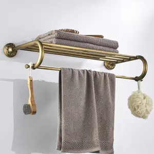 home basics antique bathroom accessories fittings set basket wall mounted towel rack bronze