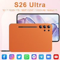Tablette PC S26 5G Octa Core 16 Go + 1 To, Écran Capacitif 10,1 Pouces, MTK Android 15, Wi-Fi, 4G/3G GSM, Batterie 10000 mAh, Divertissement