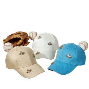 Vintage Bright Hot Diamond Showing Face Small Cap Gypsy Rhinestone Mesh Adjustable Baseball Cap Sunshade Sunscreen Wholesale - Product Image 1