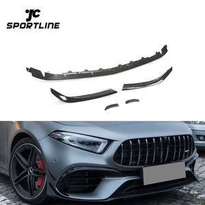 Una clase V177 de fibra de carbono coche delantero labio parachoques conservas para Mercedes Benz A45 <span class=keywords><strong>AMG</strong></span> <span class=keywords><strong>S</strong></span> sedán 4-puerta 2020-2022 - Product Image 1