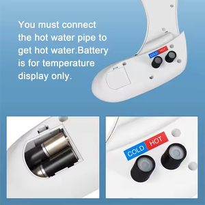 Toilet Seat <strong>Bidet</strong> Attachment Visible Temperature Dual Nozzle Feminine Rear Wash Self Cleaning <strong>Warm</strong>&amp;Cold <strong>Water</strong> Adjustable <strong>Sprayer</strong> - Product Image 4